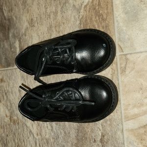 Toddler Boys Size 7 Lace Up Dress Shoes Black